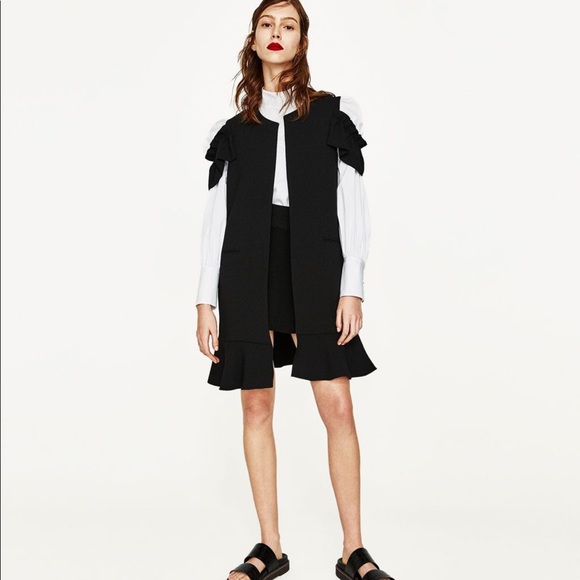 Zara frilled sleeves waistcoat - Picture 2 of 4